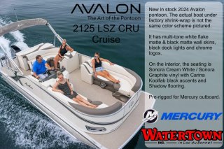 2024 Avalon 2185 LSZ Cruise Pontoon Boat. Call Watertown 'Sales' 204.345.6663